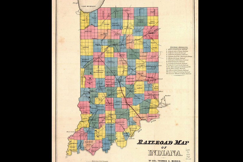 Indiana Railroad map