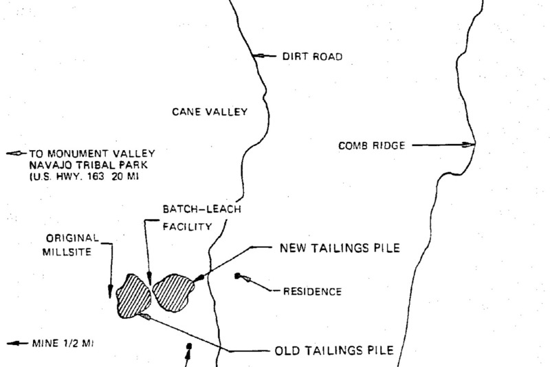 Arial photo of Monument Valley Uranium Mill