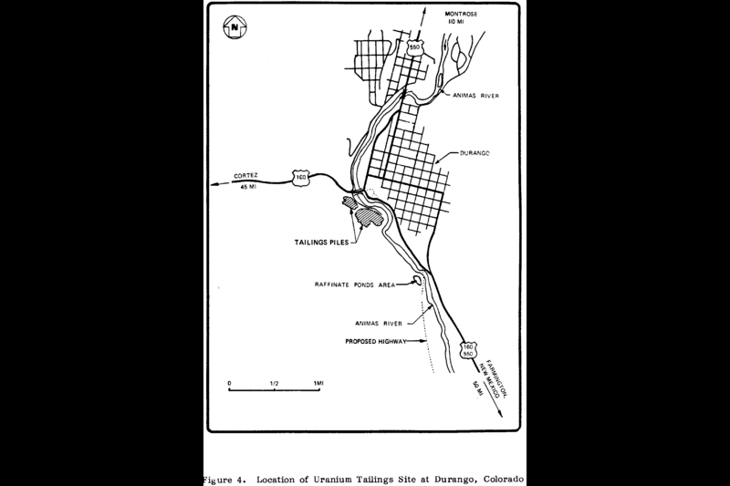 Durango Uranium Mill map